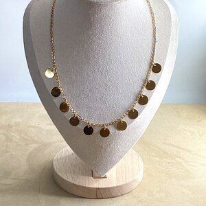 ✨ Mama Helen’s Handmade Gold Circle Necklace – Elegant & Versatile ✨